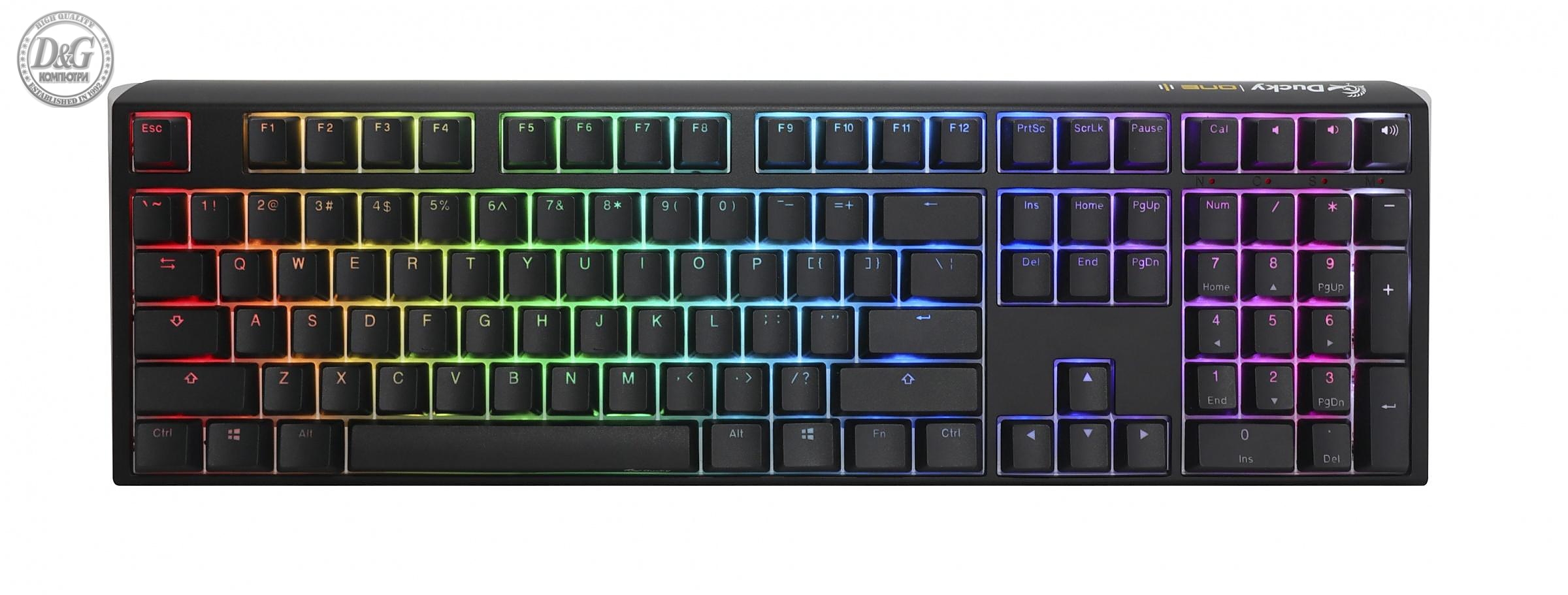 Геймърскa механична клавиатура Ducky One 3 Classic Full Size Hotswap Cherry MX Black, RGB, PBT Keycaps