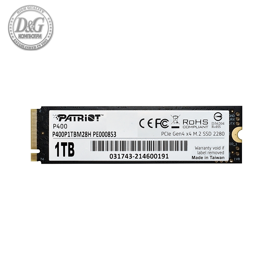 Patriot P400 1TB M.2 2280 PCIE Gen4 x4