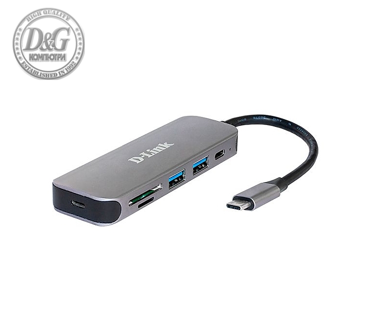 D-Link 5-in-1 USB-C Hub with Card Reader