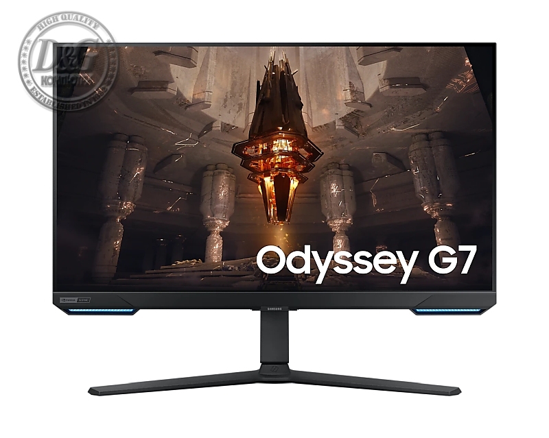 Samsung 32BG700 32" Odyssey G7 Smart, IPS, 144 Hz, 1 ms GTG, 3840x2160, 350 cd/m2, 1000:1 Contrast, HDR 400, Eye Saver, Flicker Free, AMD FreeSync Premium Pro, DP 1.4, 2xHDMI 2.1, 2xUSB 3.0, Wi-Fi 5, Bluetooth 5.2, Speakers, Tizen, Black