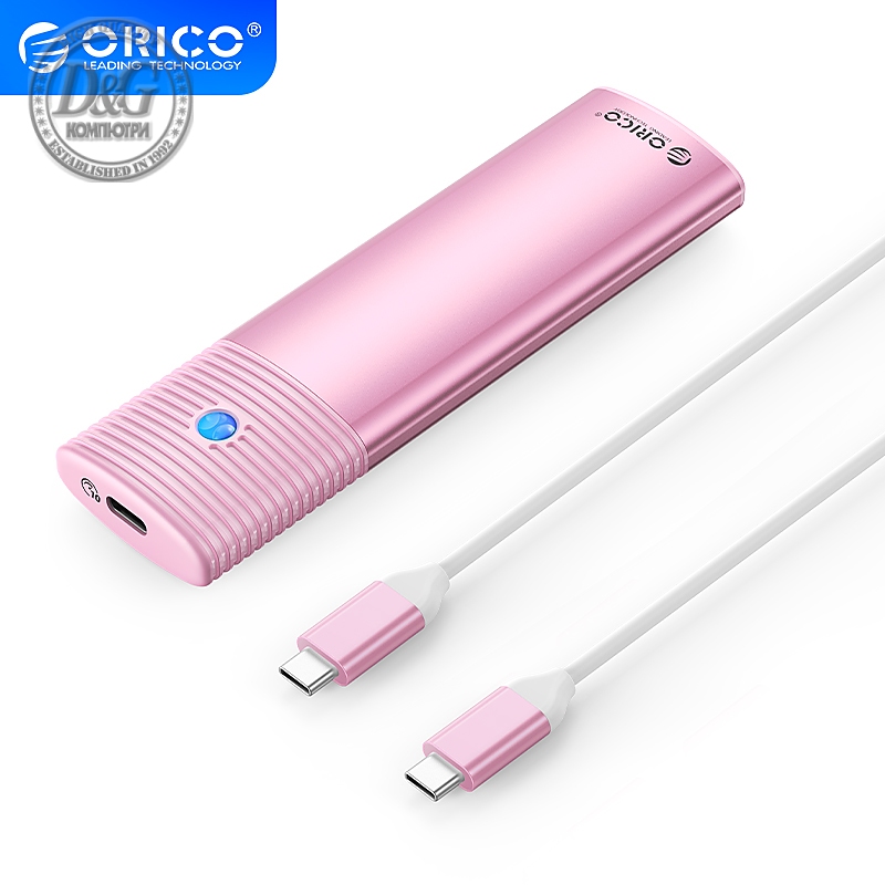 Orico външна кутия за диск Storage - Case - M.2 NVMe M/B key 10 Gbps Pink - PWM2-G2