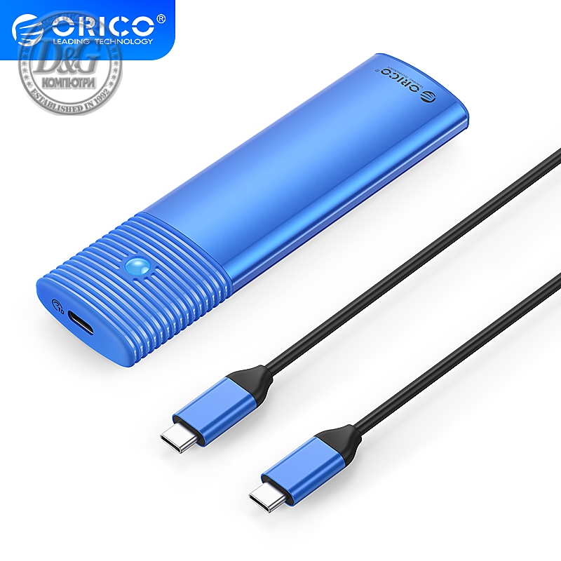 Orico външна кутия за диск Storage - Case - M.2 NVMe M/B key 10 Gbps Blue - PWM2-G2