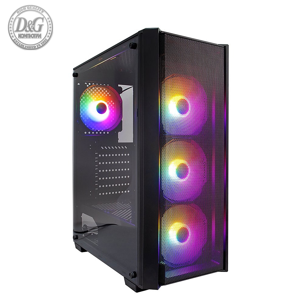 1stPlayer Кутия Case ATX - Fire Dancing V4 RGB - 4 fans included