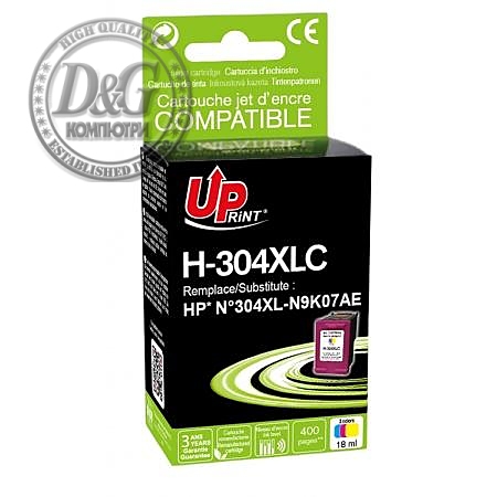 Мастилница UPRINT HP 304XL, HP DJ 2620/2630/ 3750/ 3760/ 3762, 400 копия, Color