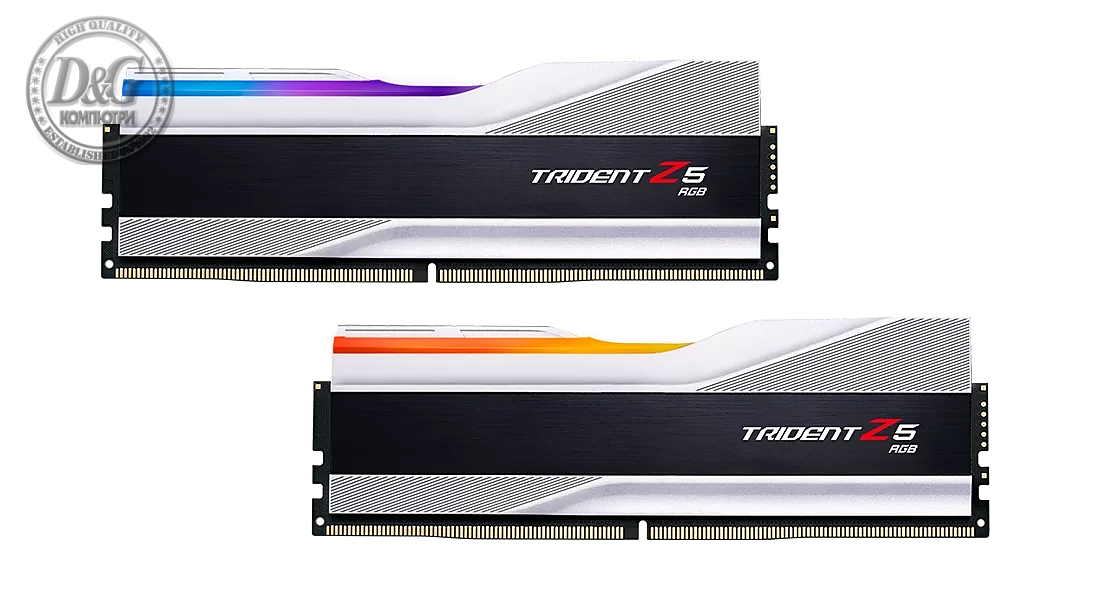 Памет G.SKILL Trident Z5 RGB White 64GB(2x32GB) DDR5 PC5-48000 6400MHz CL32 F5-6400J3239G32GX2-TZ5RS