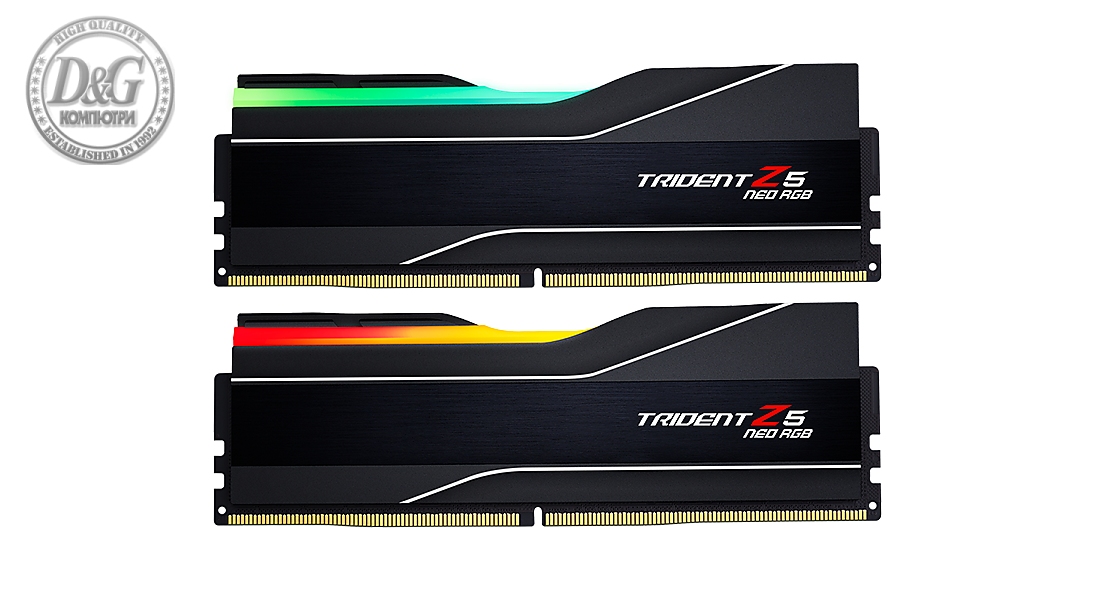 Памет G.SKILL Trident Z5 Neo RGB Black 64GB(2x32GB) DDR5 PC5-48000 6000MHz CL302 F5-6000J3040G32GX2-TZ5NR