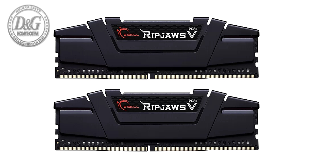 Памет G.SKILL Ripjaws V Black 32GB(2x16GB) DDR4 PC4-28800 3600MHz CL18 F4-3600C18D-32GVK