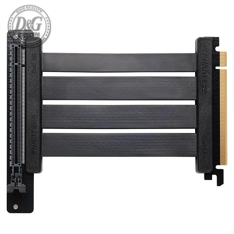 Кабел за вертикален монтаж за видео карта Phanteks Riser Cable 150mm, 90 градуса PCI-E x16 4.0