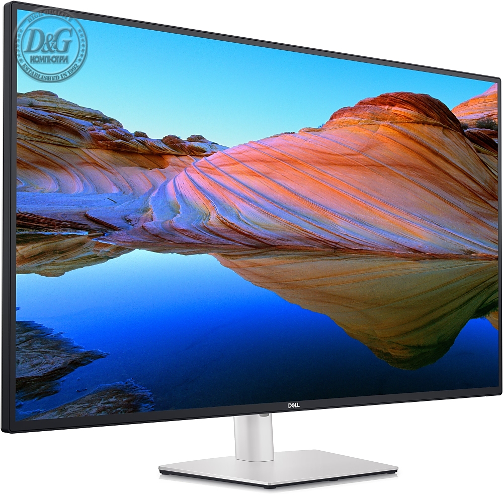 Dell U4323QE, 42.5" 4K UltraSharp AG, IPS, 5ms, 1000:1, 350 cd/m2, (3840x2160), 100% sRGB, 98% DCI-P3, HDMI, DP, USB-C Hub, USB 3.2, RJ-45, dual 8W speakers, ComfortView, Audio line-out, Height Adjustable, Pivot, Swivel, Tilt, Black