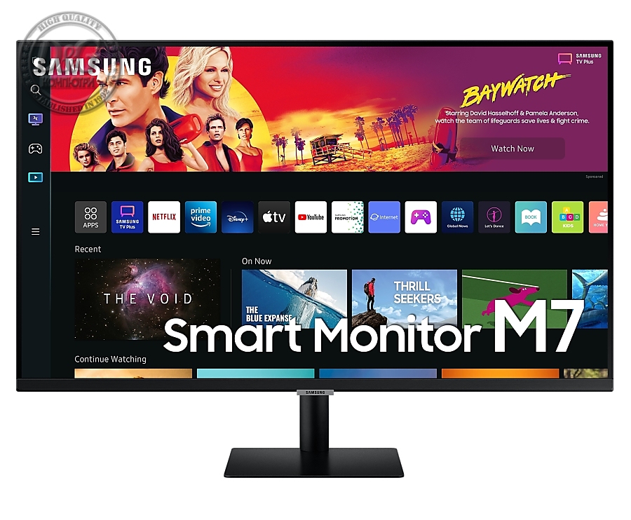 Samsung 32BM700, 32" VA LED, SMART, 60 Hz, 4 ms GTG, 3840x2160, 300 cd/m2, 3000:1, HDR 10, Eye Saver, Flicker Free, Auto Source Switch+, USB-C, 3xUSB 2.0, 2xHDMI 2.0, Wi-Fi 5.2, Bluetooth 5, Speakers, 178°/178°, Black