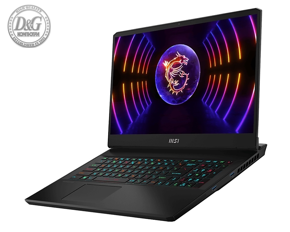 MSI Vector GP77 13VG, i7-13700H (14C/20T), 17.3" QHD (2560x1440), 240Hz, RTX 4070 GDDR6 8GB, DDR5 16GB 5200MHz (8GBx2), 1TB NVMe PCIe SSD Gen4x4, 2x M.2, 102 Key PER KEY KBD by SteelSeries, 2Y, Cooler Boost 5, 4-Cell 65 Whr, No OS, 2.8 kg