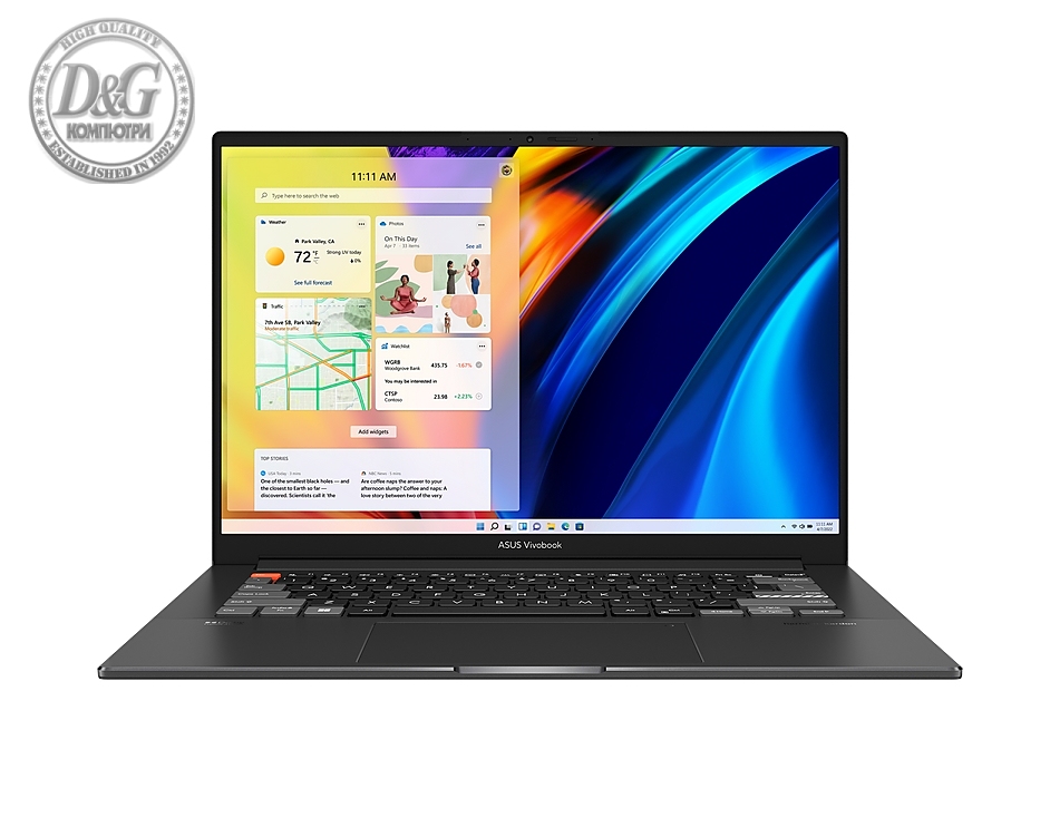 Asus Vivobook X Flip OLED N7401ZE-OLED-M731X,Intel Core i7-12700H 3.5 Ghz, (8M Cache, up to 4.7 GHz), 14.5``OLED ,2.8K (2880 x 1800)GL 400NITS(HDR) 120 Hz , DDR5 16GB(ON BD.),NVIDIA GeForce RTX 3050Ti 4GB GDDR6,1TB PCIEG3 SSD, Windows 11 Pro , Grey