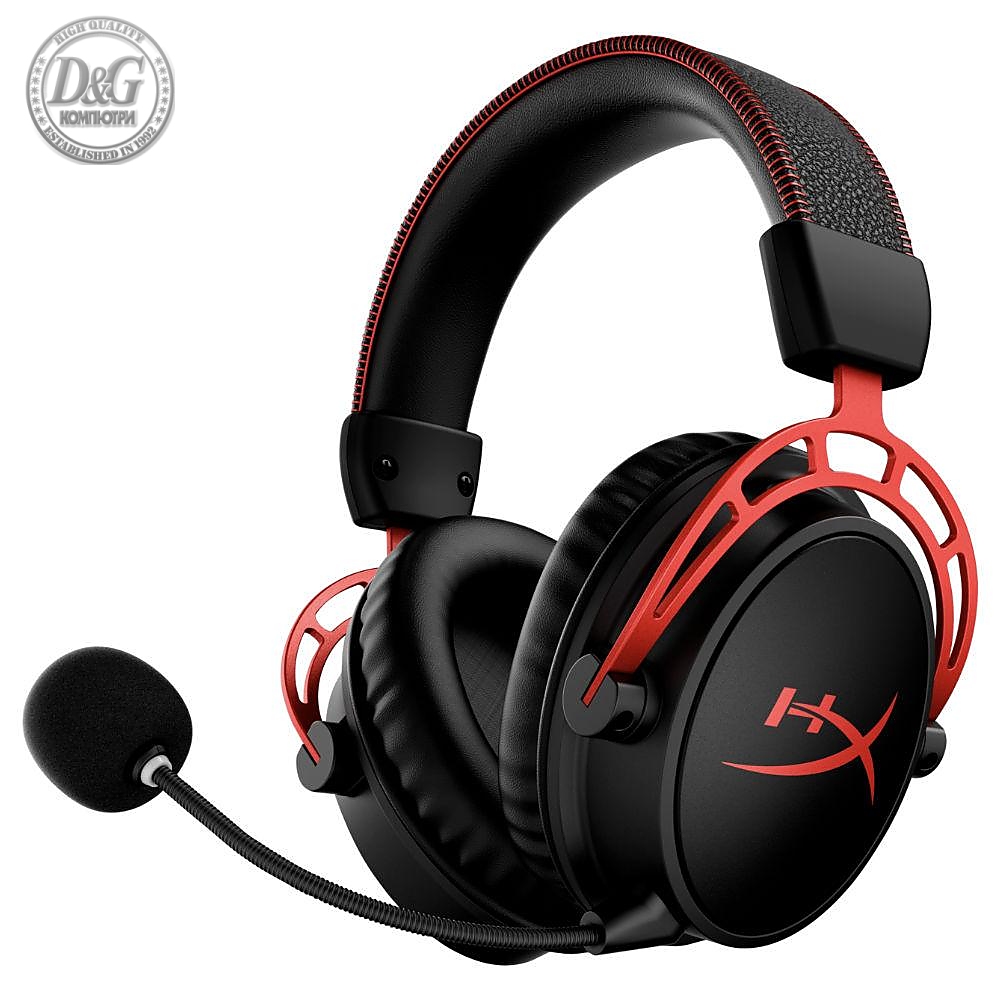 Геймърски слушалки HyperX Cloud Alpha Wireless, Черен/Червен