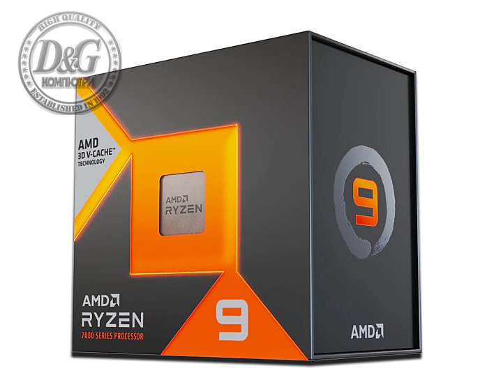 Процесор AMD RYZEN 9 7900X3D 12-Core 4.4 GHz (5.6 GHz Turbo) 128MB/120W/AM5/BOX, No Cooler