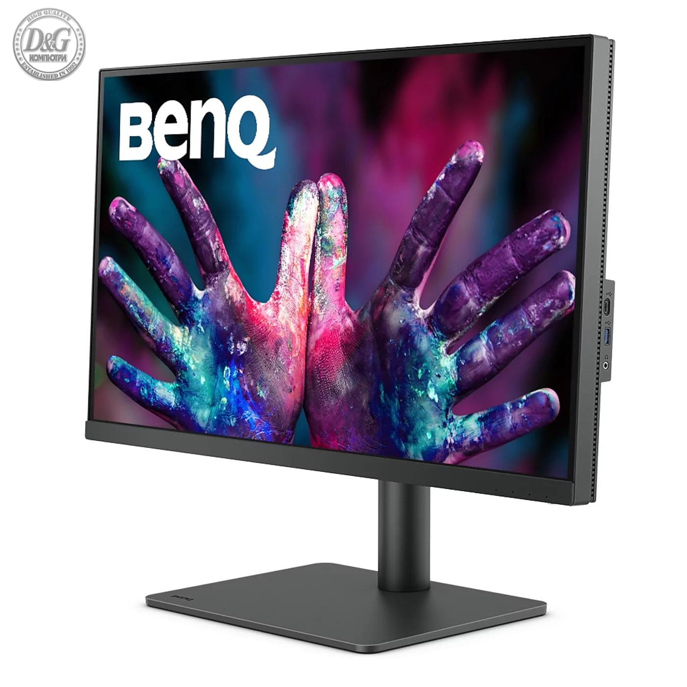 Монитор BenQ PD2705U, IPS, 27 inch, Wide, 4K, IPS, USB-C, HDMI, DisplayPort, Черен