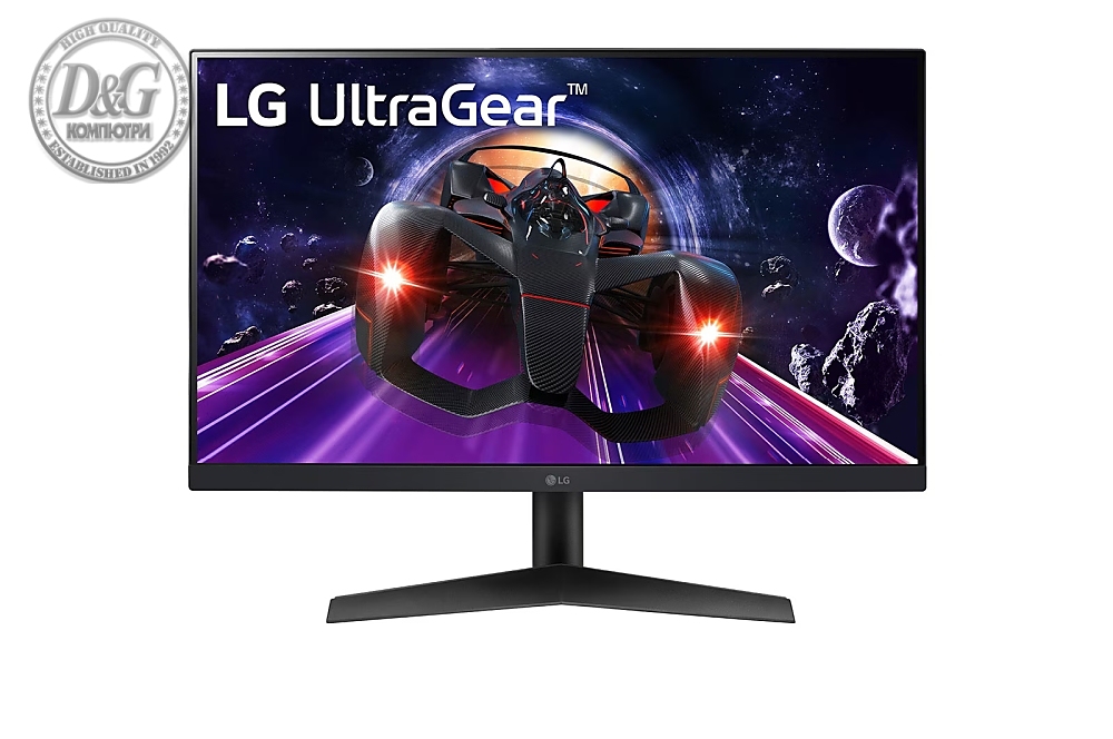 LG 24GN60R-B, UltraGear, 23.8" IPS, AG, 1ms GtG, 144Hz, 1000:1, 300cd/m2, Full HD 1920x1080, NVIDIA G-SYNC, Radeon FreeSync, HDR 10, sRGB 99%, HDMI, DisplayPort, Reader Mode, Headphone out, Tilt, Black