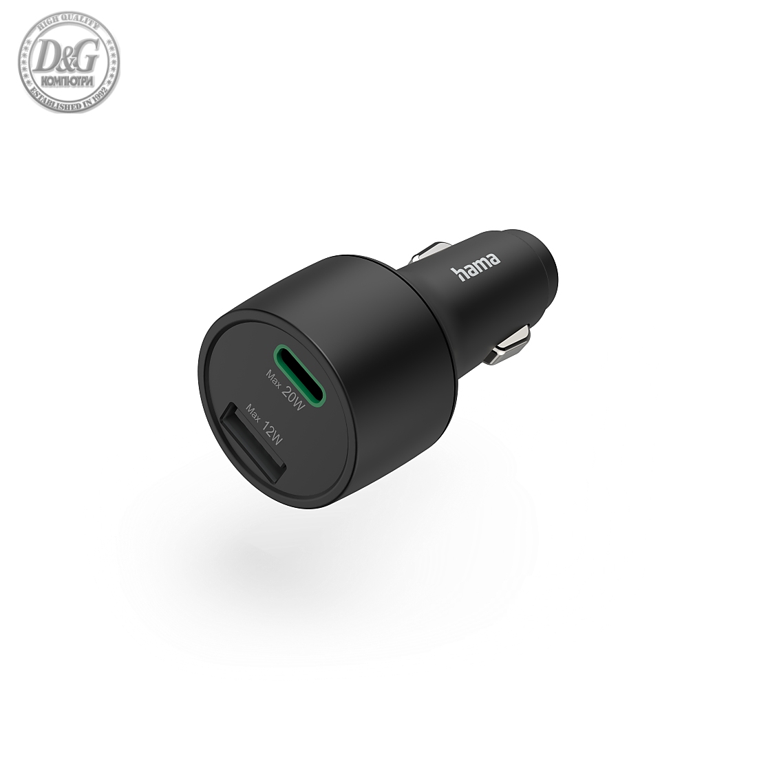 Зарядно за кола HAMA, USB-C, USB-A, (PD)/QC, 32W, Черно