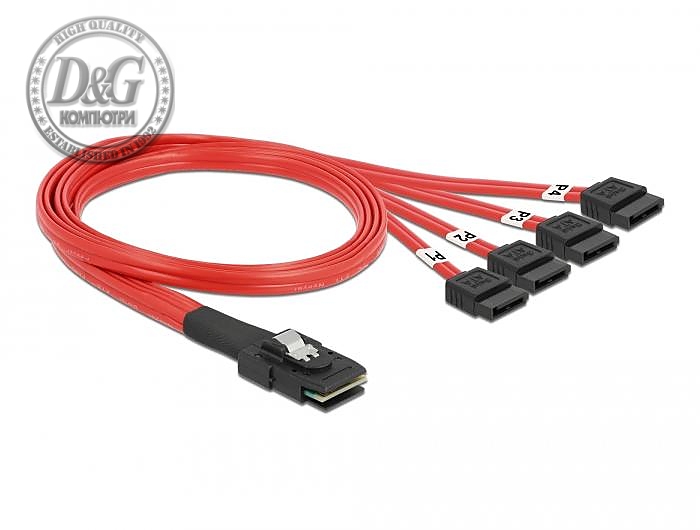 Ин‚µр„µйсµн к°±µ» DeLock, Mini SAS SFF-8087 &gt; 4 x SATA 7 pin, 0.5 m