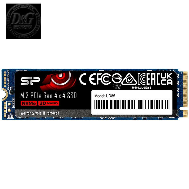 SILICON POWER UD85 500GB SSD, M.2 2280, PCIe Gen 4x4, Read/Write: 3600 / 2400 MB/s