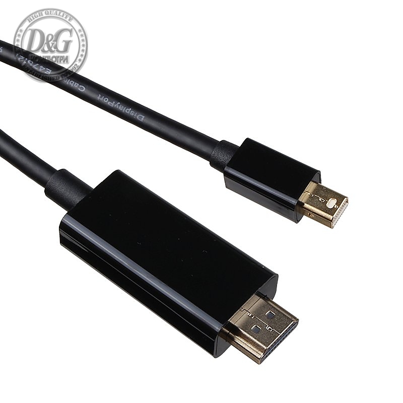 VCom Кабел Mini Display Port M / HDMI M 4K 2160p - CG615L-1.8m-4K Black