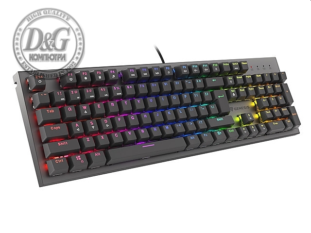 Genesis Mechanical Gaming Keyboard Thor 303 RGB Backlight Red Switch Hot Swap US Layout Black