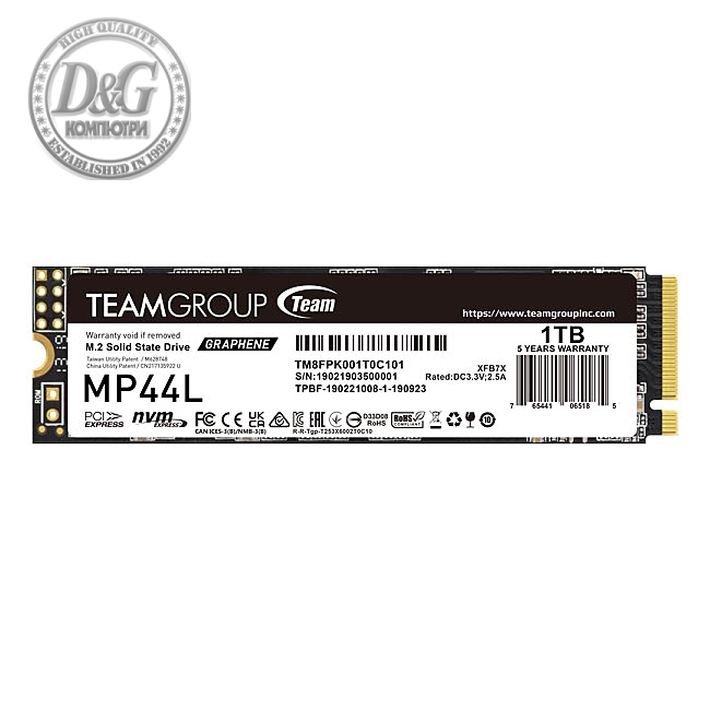 TEAM SSD MP44L 1TB M2 PCI-E