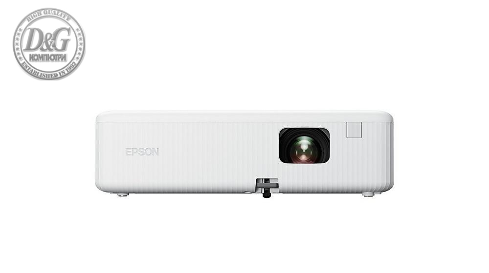 Epson CO-FH01, Full HD 1080p (1920 x 1080, 16:9), 3000 ANSI lumens, 16 000:1, WLAN (optional), USB 2.0, HDMI, Lamp warr: 6000h, Warr: 24 months, White