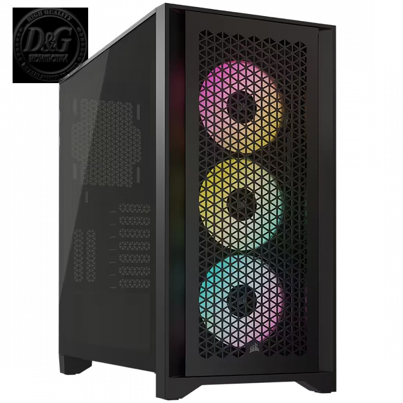 Corsair iCUE 4000D RGB Airflow Mid-Tower, Black, EAN: 0840006694304