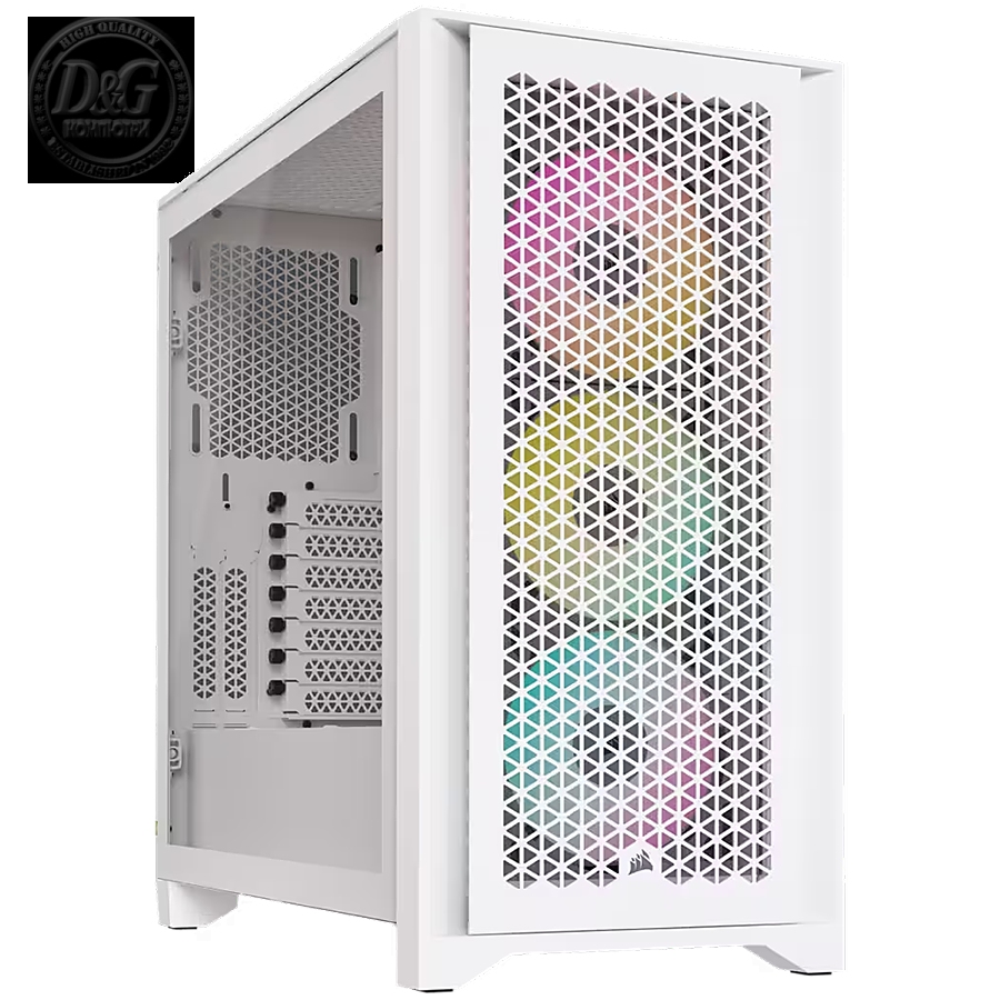 Corsair iCUE 4000D RGB Airflow Mid-Tower, True White, EAN: 0840006694328