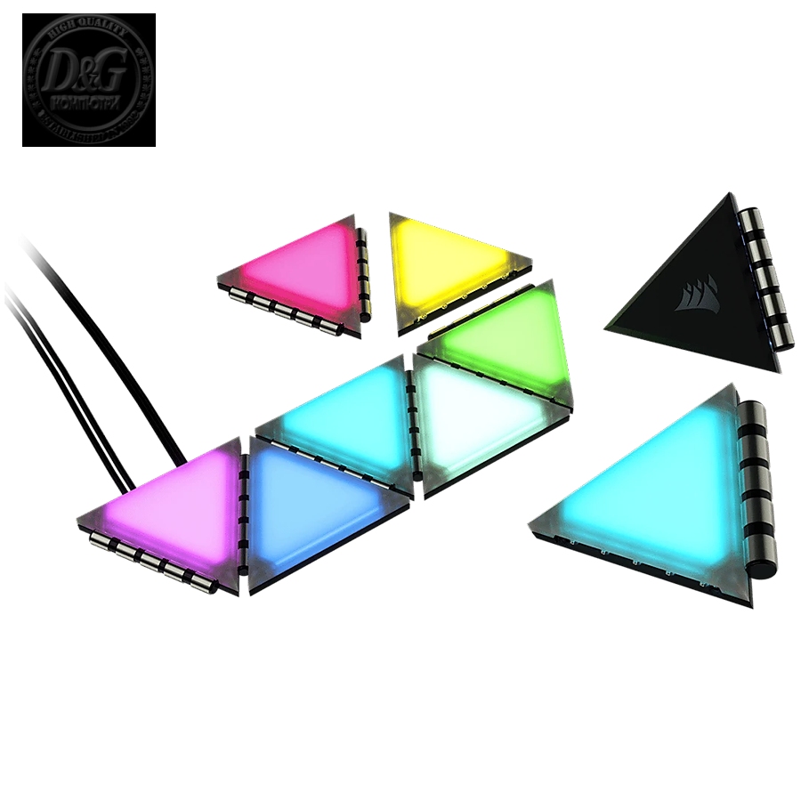 CORSAIR iCUE LC100 Smart Case Lighting Triangles, Starter Kit