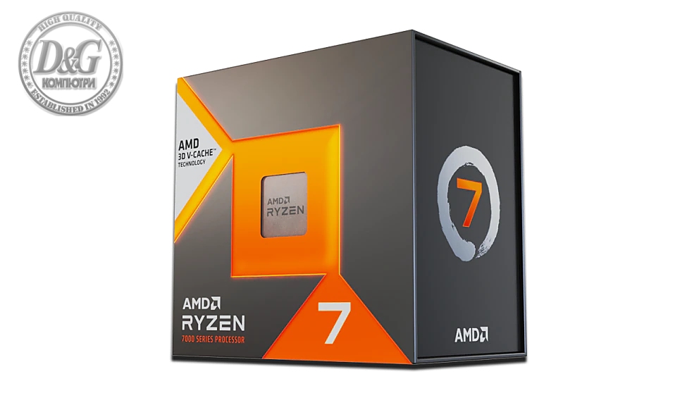 Процесор AMD RYZEN 7 7800X3D 8-Core 4.2 GHz (5.0 GHz Turbo) 96MB/120W/AM5/BOX, No Cooler