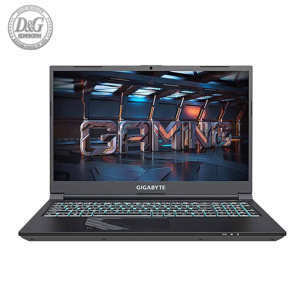 Лаптоп GIGABYTE G5 KF Intel Core i5-12500H, 15.6 IPS, FHD 144Hz, 2x8GB DDR4, 512GB SSD Gen4, nVIDIA RTX 4060 8GB GDDR6, Windows 11 Home