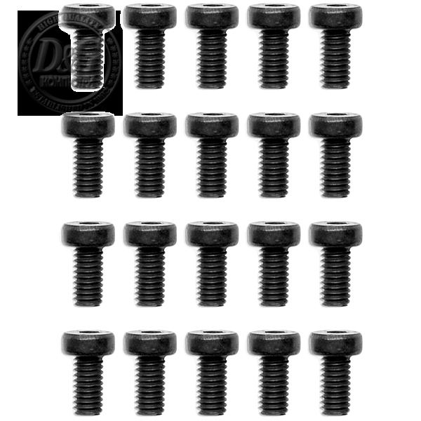 EK-Loop Hex Key Screw Set M4x8mm - Black (20pcs)