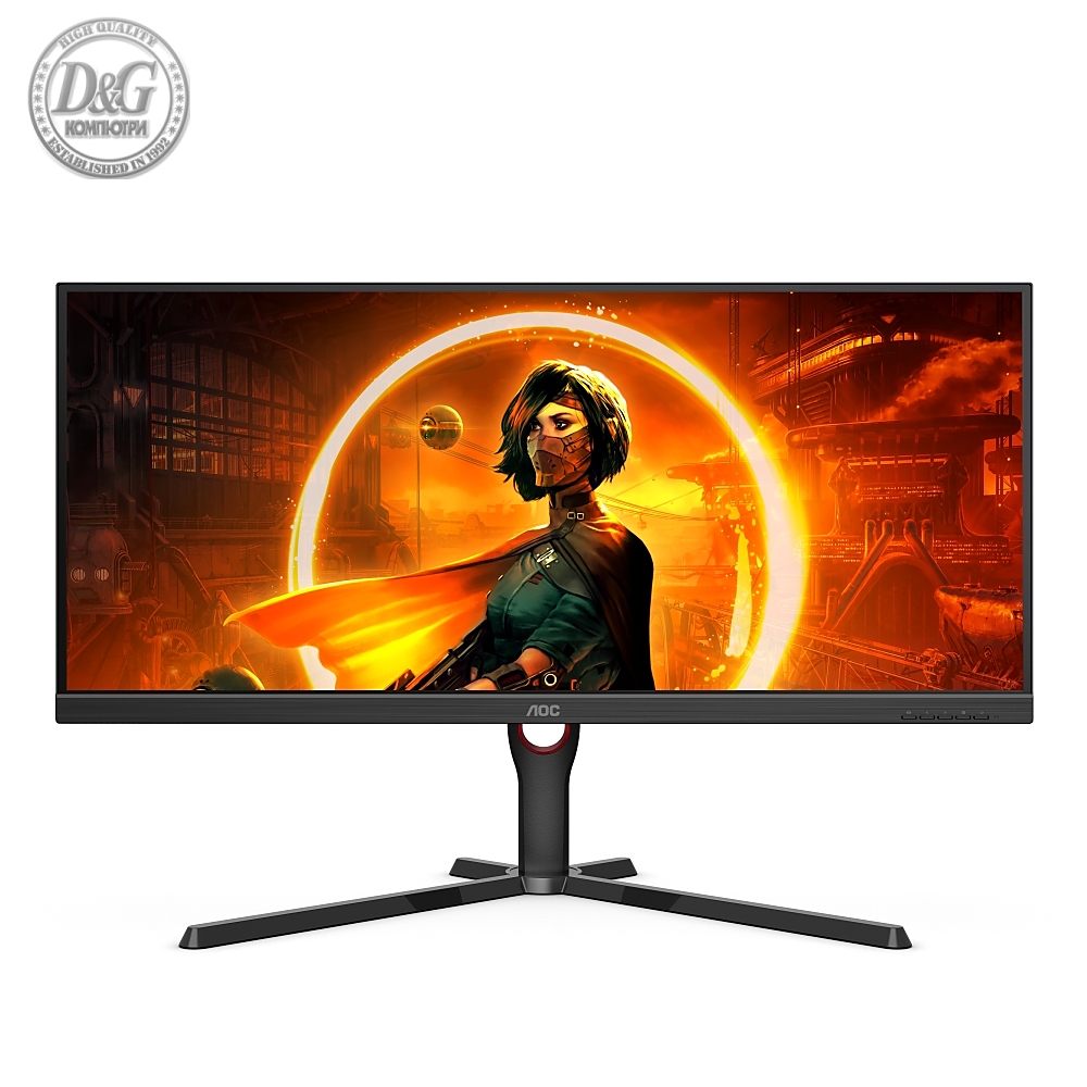 AOC U34G3XM/EU, 34" VA WLED, 3440x1440@144Hz, 4ms GtG, 1ms MPRT, 300cd m/2, 3000:1, Mega Infinity DCR, AdaptiveSync, FlickerFree, Low Blue Light, Tilt, Height Adjust, Swivel, 2xHDMI, DP