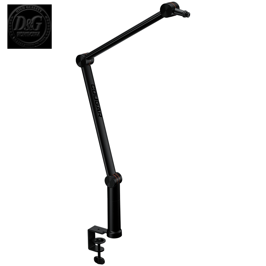 COUGAR Forte Microphone Arm, Extended Height and Depth for Optimal Mounting, Aluminium body,3/4” & 5/8” Universal Screw Mount, Clamp or Hole type installation