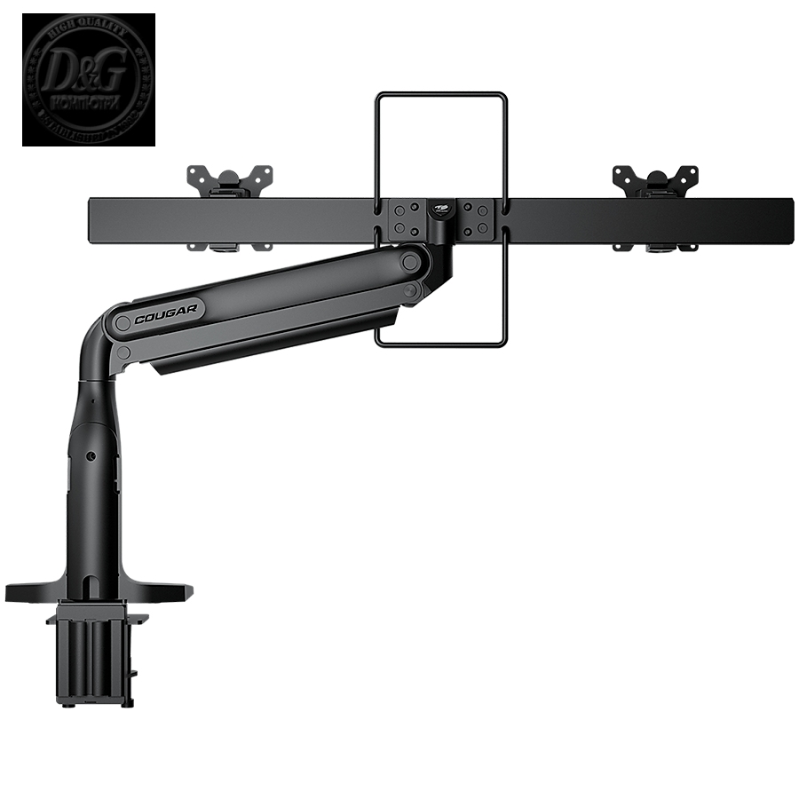 COUGAR DUO35 Heavy-Duty Dual Monitor Arm, Gas Spring, Stable and Smooth Motion, Silent, Micro Damper, 35" x 2, max 20kg