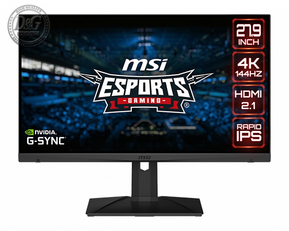 MSI Optix MAG281URF 27.9", FlatRapid IPS,  144HZ, 1ms, 4K, 3840x2160 (UHD), 16:9, G-SYNC Compatible, 36M, HDMI 2.1, KVM 2.0, Gaming OSD App