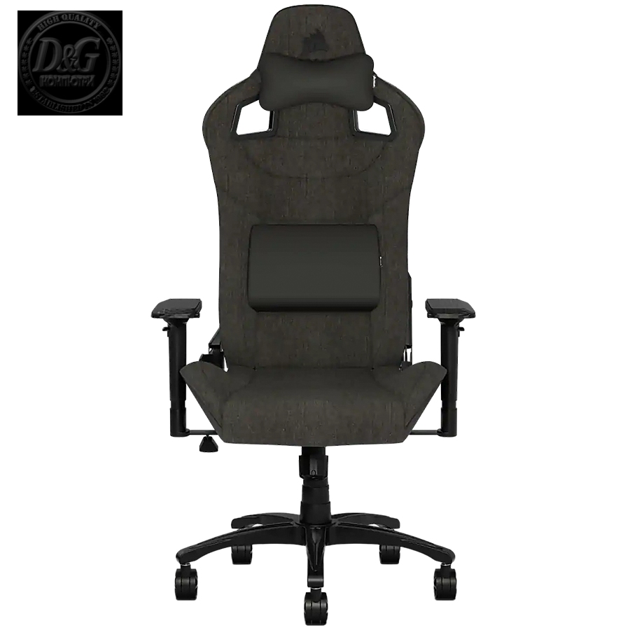 CORSAIR T3 RUSH Fabric Gaming Chair - Charcoal