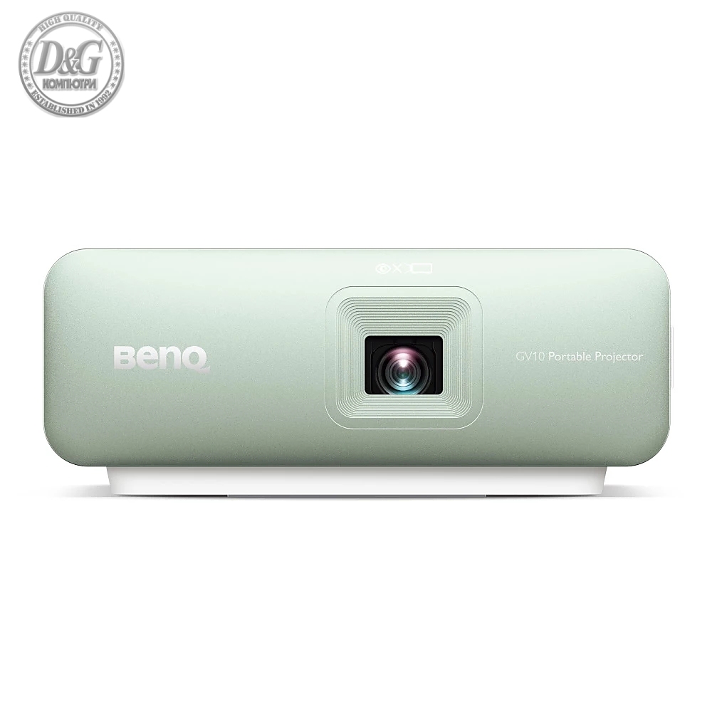 BenQ Portable GV10 DLP, Light Source LED, 100AL, 480p (854x480), Rec. 709 Coverage 94%, TR 1.3, Speaker (x1), 3W, Stand, HDMI, power up external dongle up to 7.5W, Built-in Battery