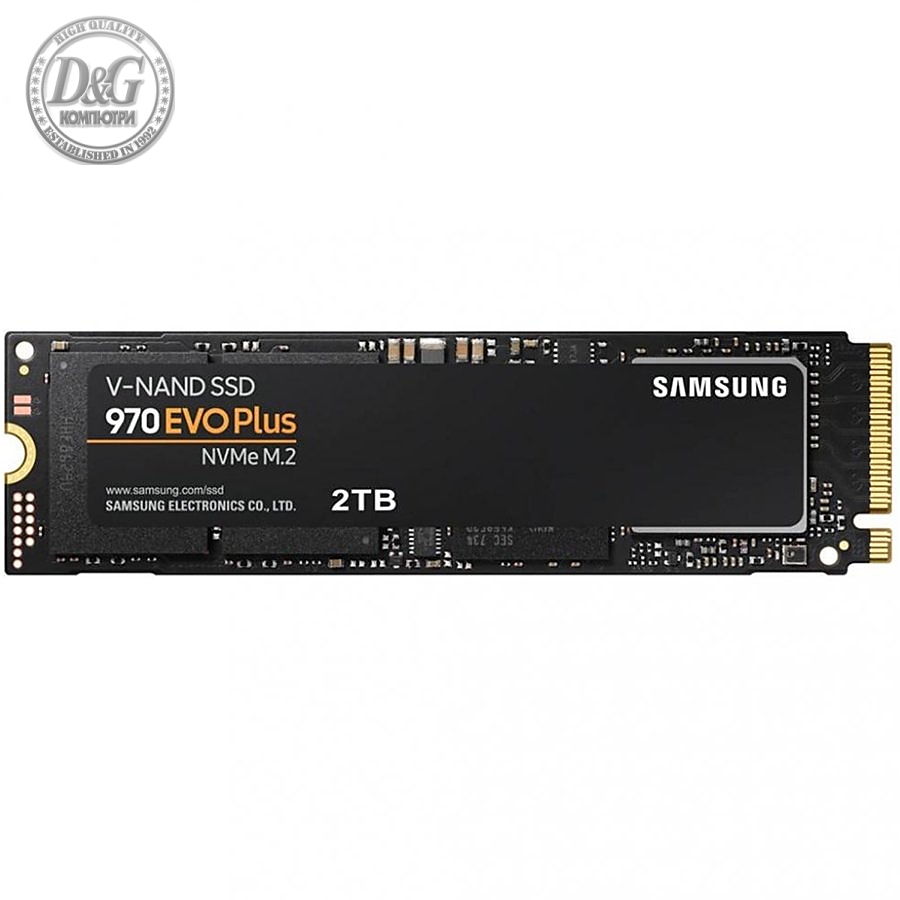 SAMSUNG 970 EVO PLUS 2TB SSD, M.2 2280, NVMe, Read/Write: 3500 / 3300 MB/s, Random Read/Write IOPS 620K/560K