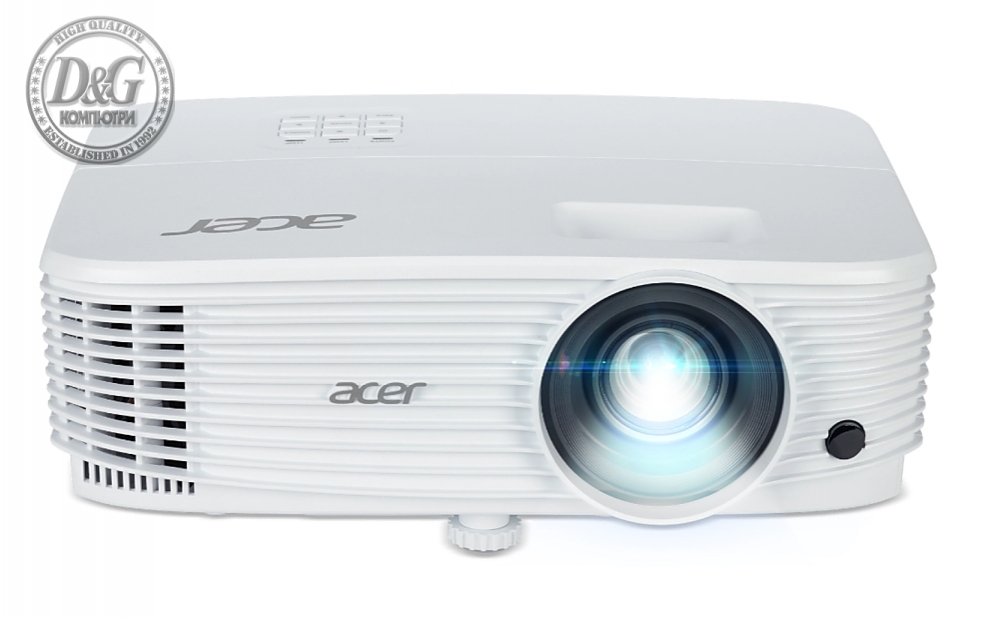 Acer Projector P1257i DLP, XGA (1024x768), 4800 ANSI LUMENS, 20000:1, 2x HDMI, RCA, Wireless dongle included, Audio in/out, VGA in/out, RS-232,Bluelight Shield, LumiSense, Built-in 10W Speaker, 2.4kg, White