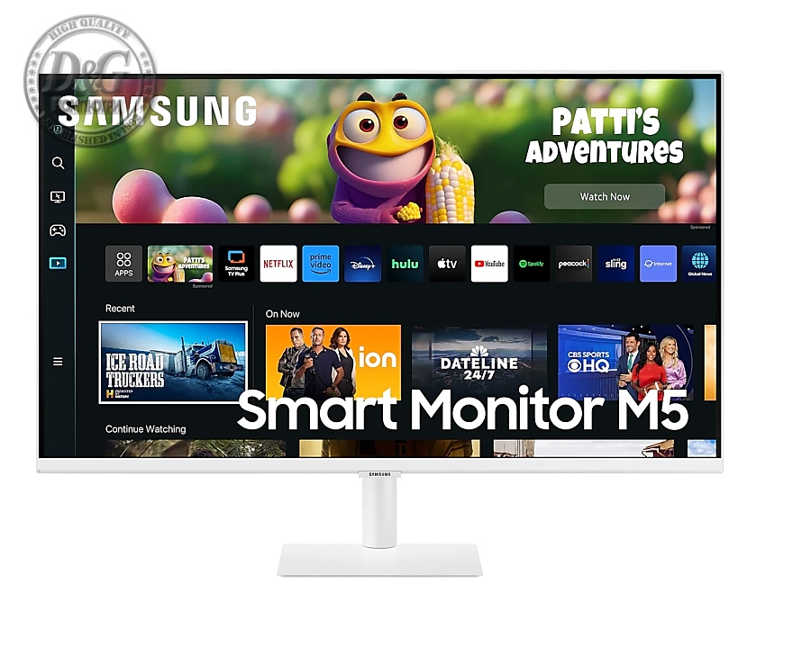 Samsung LS27BM501, 27" VA LED, SMART, 60Hz, 4ms GTG, 1920x1080, 250 cd/m2, 2xUSB 2.0, 2xHDMI 1.4, Wi-Fi 5, Bluetooth 4.2, Speakers, White