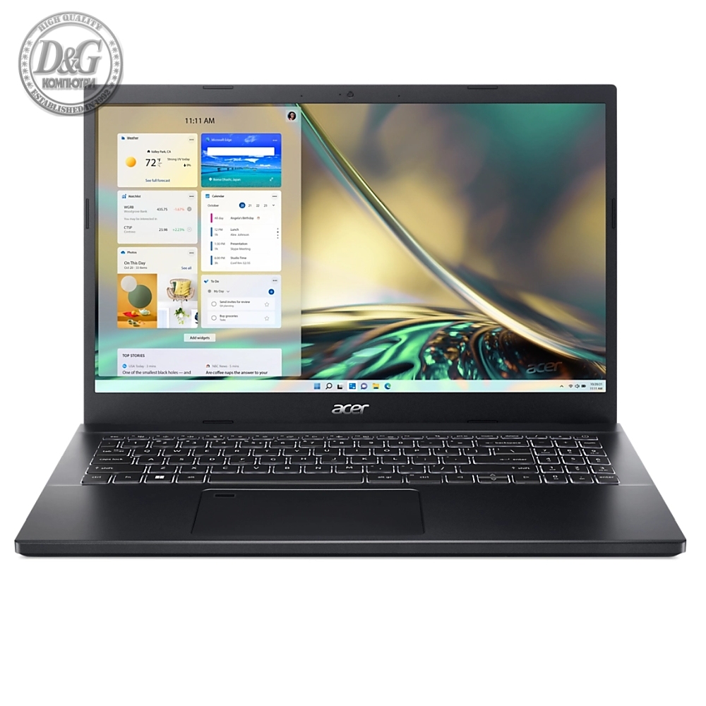 Acer Aspire 7 Performance, A715-76G-531Q, i5-12450H (up to 4.4GHz, 12MB), 15.6" FHD IPS, 8GB DDR4 3200 (1 slot), 512GB NVMe SSD, RTX 3050 4GB GDDR6, Wi-Fi AX+BT5.2, FP, HD Cam + Mic, KB Backlight, No OS, Black