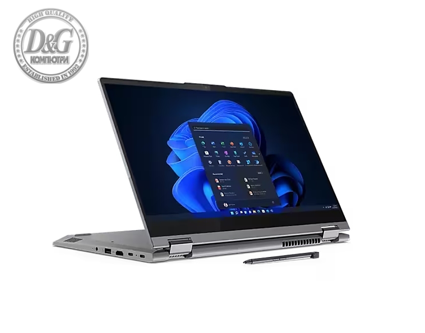 Lenovo ThinkBook 14s Yoga G3 Intel Core i7-1355U (up to 5.00GHz, 12MB), 16GB (8+8) DDR4-3200, 512GB SSD, 14" FHD (1920x1080) IPS Glossy, Touch, Intel Iris Xe Graphics, WLAN, BT, FHD Cam, Backlit KB, FPR, 4 cell, Win11Pro, 2Y