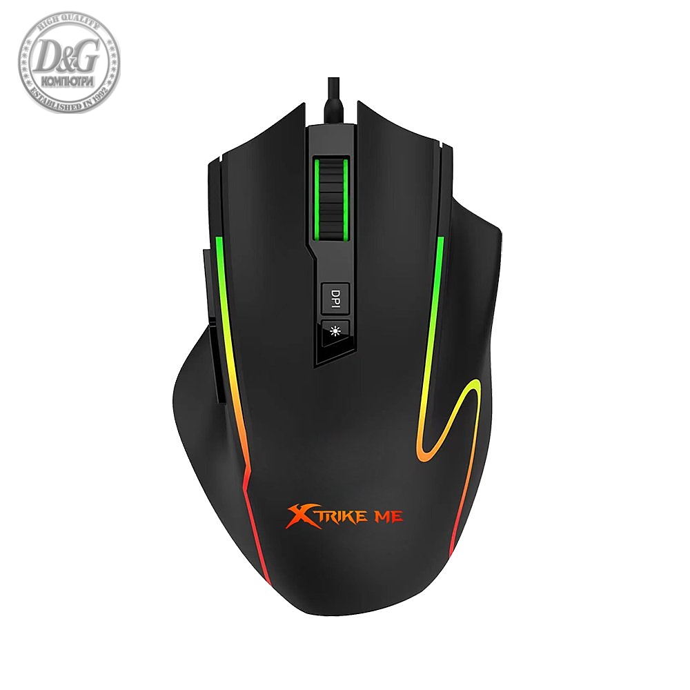 Xtrike ME геймърска мишка Gaming Mouse GM-518 - 12800dpi, RGB, programmable