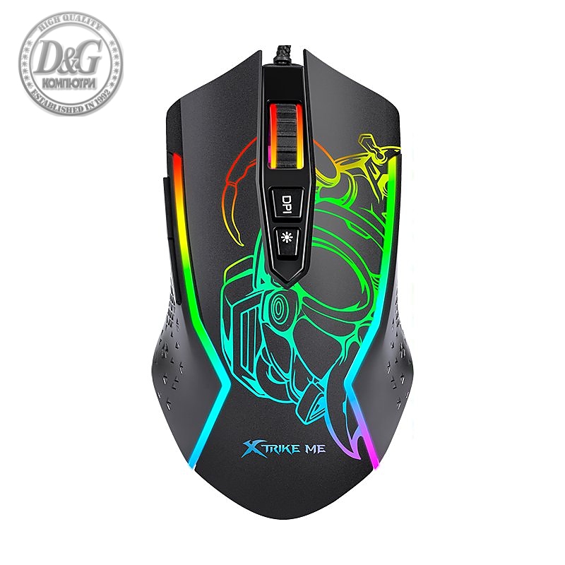 Xtrike ME геймърска мишка Gaming Mouse GM-327 - 8000dpi, RGB, programmable