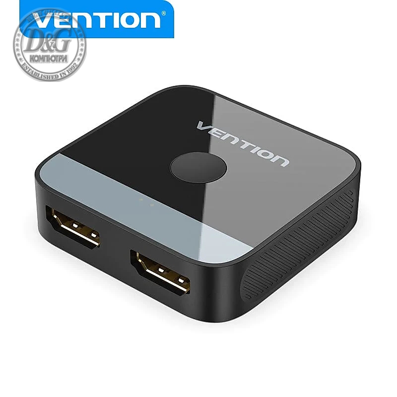 Vention Разклонител превключвател HDMI 2.0 Switcher/Splitter 2-Port Bi-Direction 4K Black - AKOB0