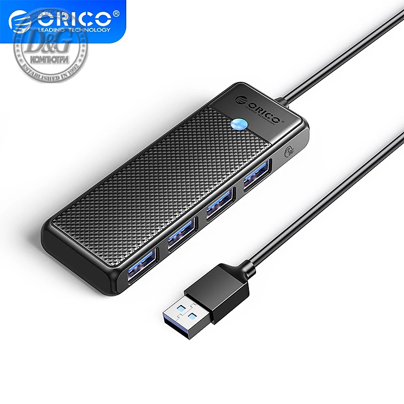 Orico хъб HUB USB3.0 4 port Black - PAPW4A-U3-015-BK