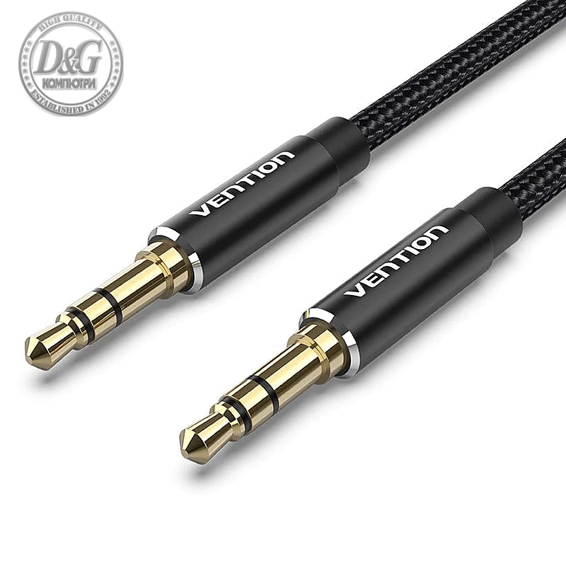 Vention Аудио Кабел 3.5mm Audio Cable  M/M Cotton Braided 1.5m - BAWBG