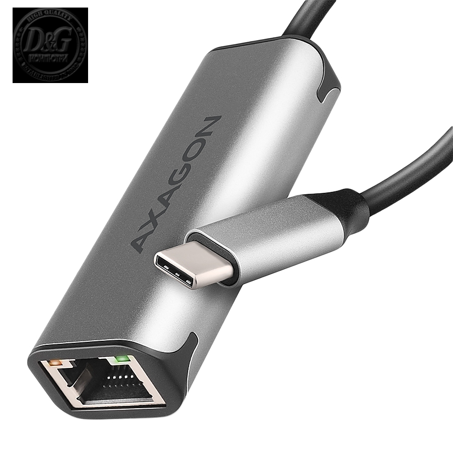 ADE-25RC SUPERSPEED USB-C 2.5 GIGABIT ETHERNETCompact aluminum USB-C 3.2 Gen 1 2.5 Gigabit Ethernet 10/100/1000/2500 Mbit adapter with automatic installation.